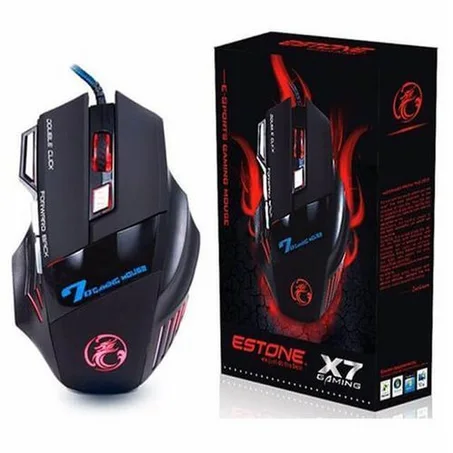 Imice Souris Gaming X7 2400 DPI LED Optique Filaire Câble Gamer Ordinateur Souris
