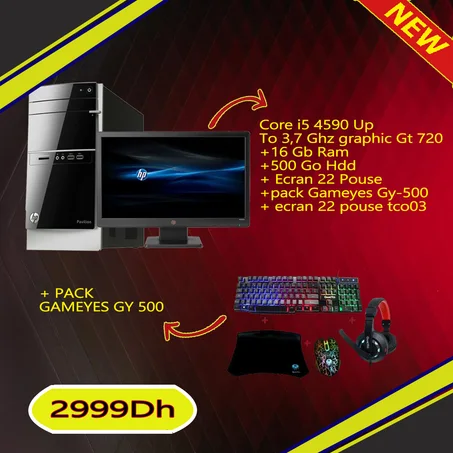 Pavillion 500 Core i5 4590 Up To 3.70 Ghz 16 Go ram 500 Go hhd Gt 720