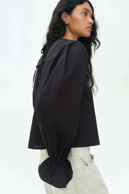 Blouse à nouer en coton