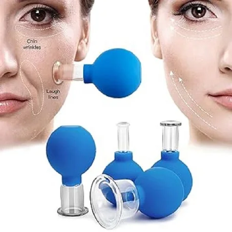 Lot de 4 ventouses en verre pour le visage