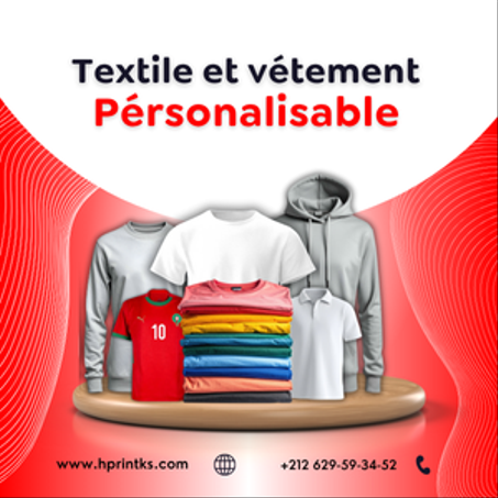 TEXTILE ET VETEMENT PERSONALISABLE