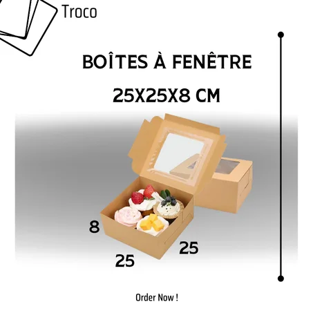 Pack 10 Boites à Fenêtre 25x25x8 CM