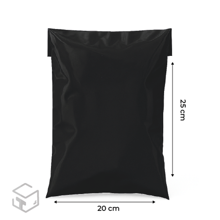 Mailing bag 100 unitès noir  20x25 cm+4cm