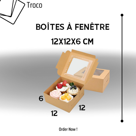 Pack 10 Boites à Fenêtre 12x12x6 CM