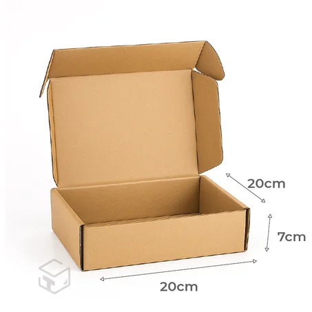 Boite carton kraft   20x7x20 cm