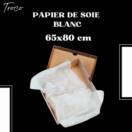 10 PAPIER DE SOIE BLANC 65x80 CM