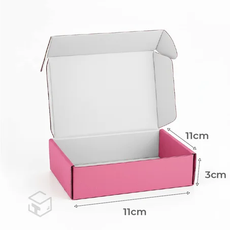 Boite carton pink   11x3x11 cm