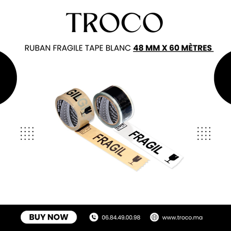 SCOTCH ADHESIF FRAGILE NOIR