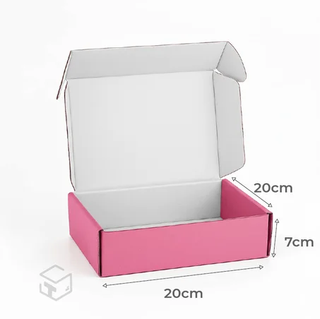 Boite carton pink   20x7x20 cm