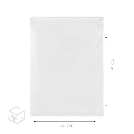 Sachet Zip 30x40 cm avec fermeture par curseur