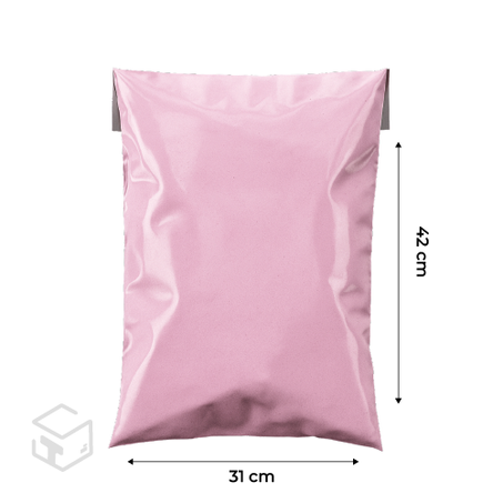 Mailing bag 100 unitès rose 31x42 cm+4cm