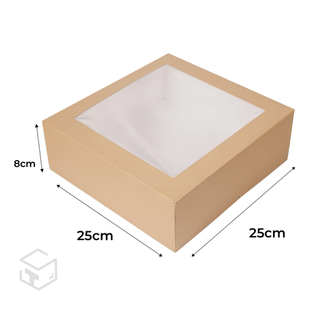Boite fenêtre Kraft 25x25x8 10 Pcs