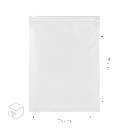 Sachet Zip 25x35 cm avec fermeture par curseur