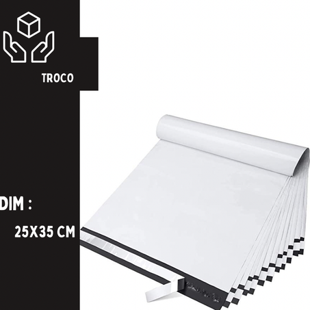 Mailing bag 100 unitès blanc 25X35 CM+4CM