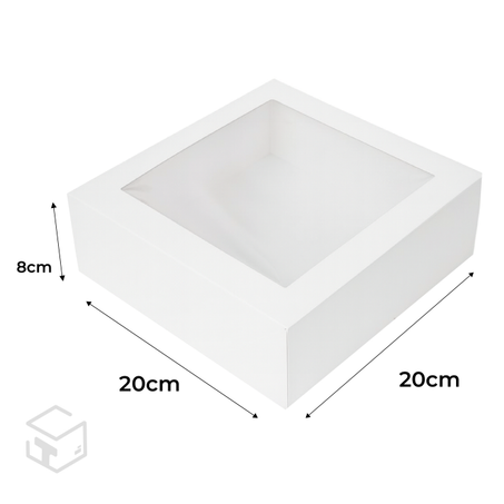 Boite fenêtre Kraft 20x20x8 10Pcs