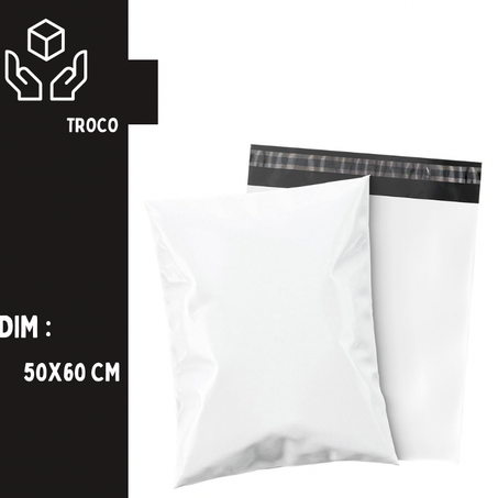 Mailing bag 100 unitès blanc 50X60 CM+4CM