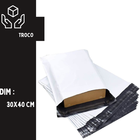 Mailing bag 100 unitès blanc 30X40 CM+4CM