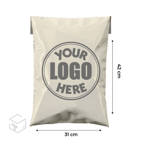 PACK 100 PIECES MAILING BAG IMP BLANC 31x42 CM
