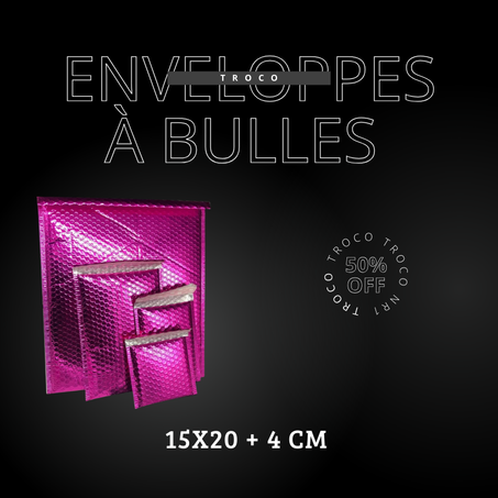 Enveloppes à bulles 15x20 + 4 cm