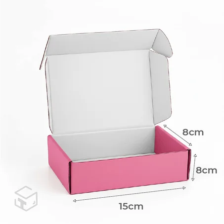Boite carton pink   15x8x8 cm