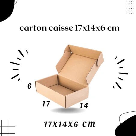 PACK 10 unités boite carton BRUN 17x14x6 CM