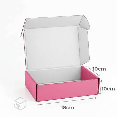 Boite carton pink   18x10x10 cm