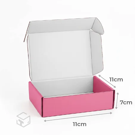 Boite carton pink   11x7x11 cm