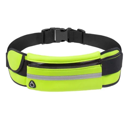 Sac de taille sport vert-jaune