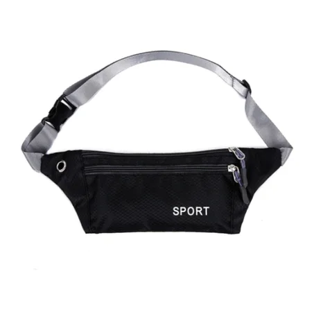 Sac de taille plat Noir