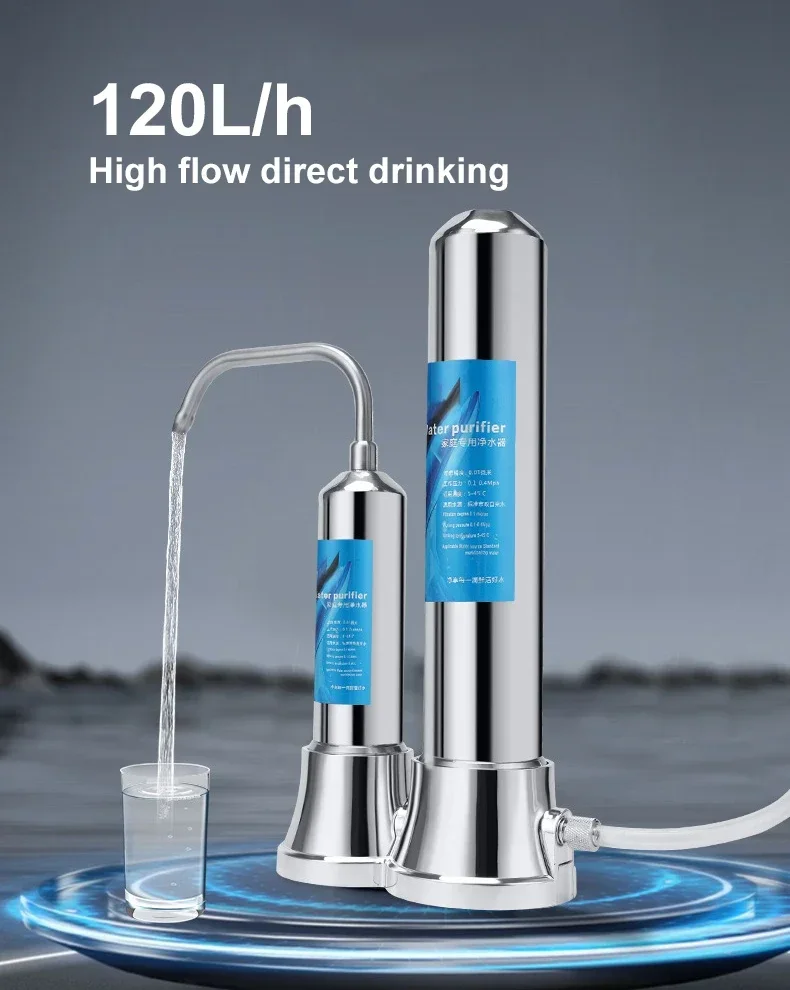 ⏳ Réduction limitée de 50 % 🎁💥 Purificateur d’eau Premium en Acier Inoxydable 💧 | Filtration Haute Performance 🌟 – Élimine Chlore, PFAS, PFOA, PFOS et Mauvais Goûts 🚫 | Eau Pure et Saine 💦