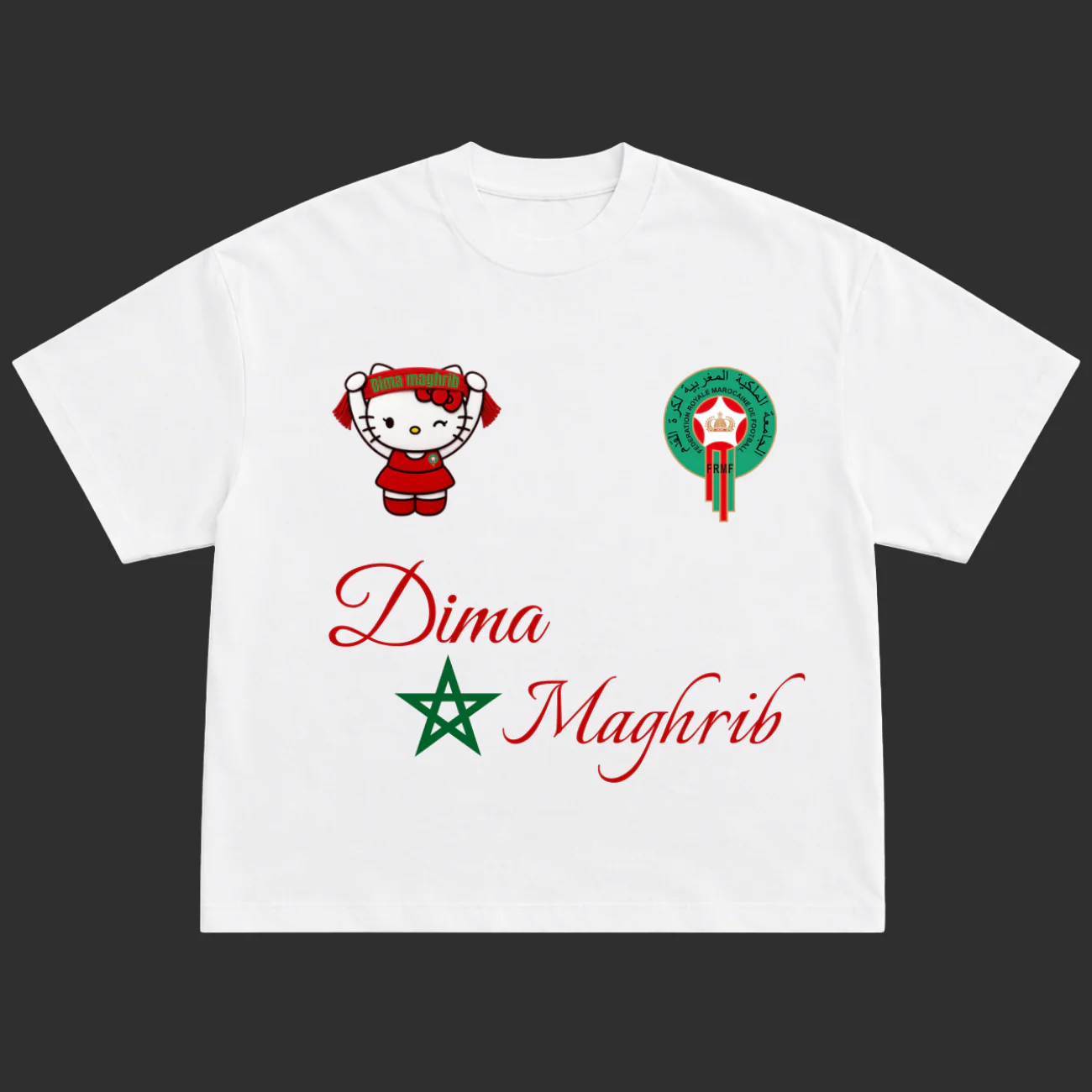 T-shirt blanc Dima Maghrib style supporter