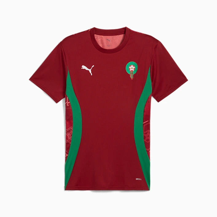 T-shirt rouge style maillot Maroc