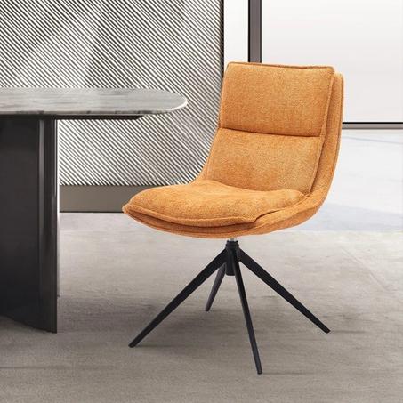 Hot-Sale Leisure Living Room Orange Fabric Comfortable