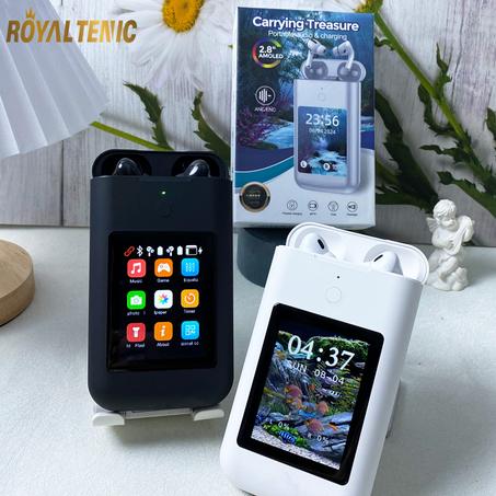 Écouteurs 3 en 1 : Powerbank + multimédia + écouteurs sans fil