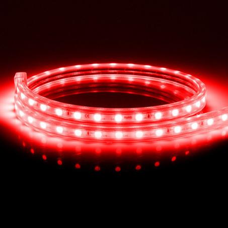 Ruban LED Rouge avec fiche d'alimentation -220V- étanche