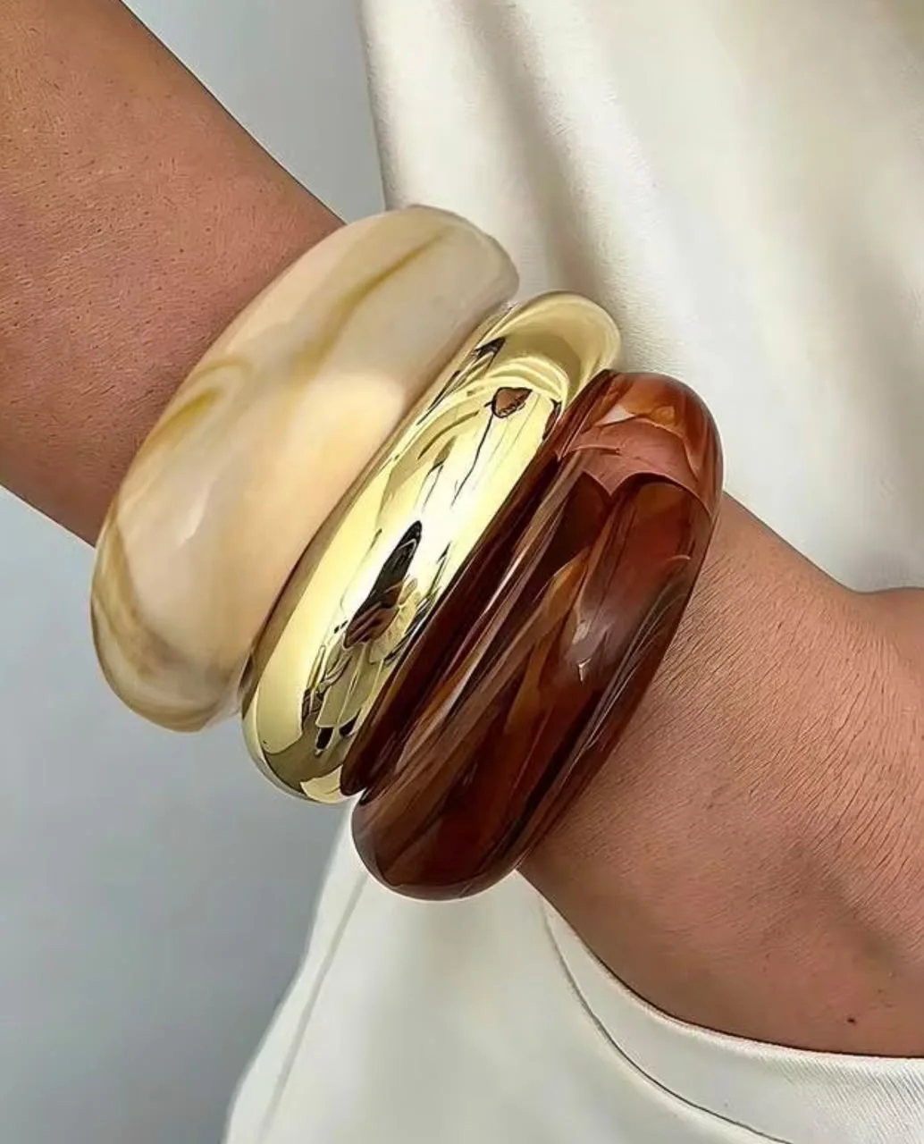 Bracelets Resine Marbree Trio