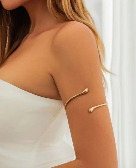 Bracelet Jonc Ouvert Dore Fin
