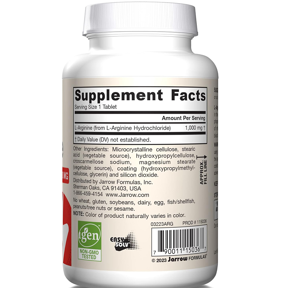 Jarrow Formulas Arginine 1000 mg