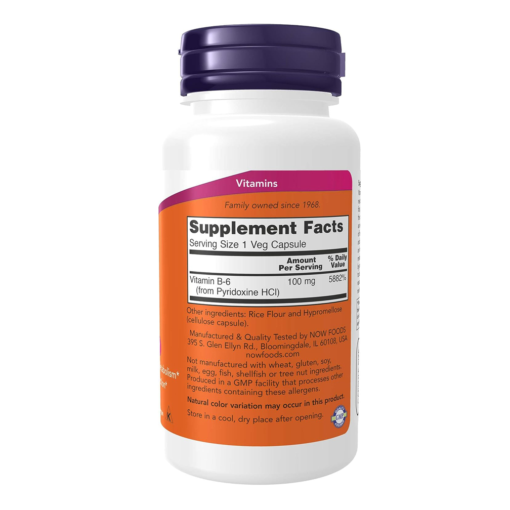 Vitamin B-6 (Pyridoxine HCl) 100 mg