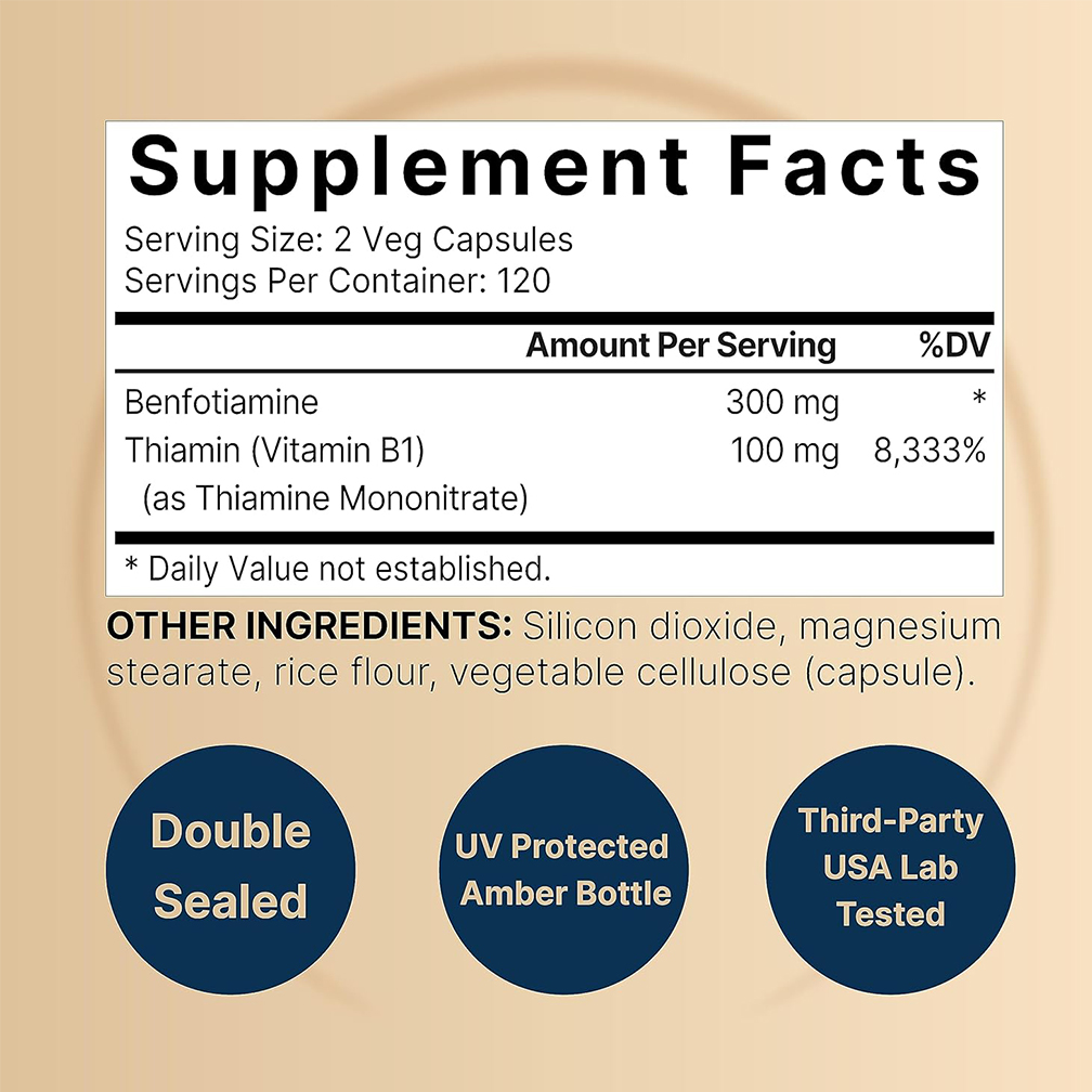 Benfotiamine 300mg with Thiamine 100mg