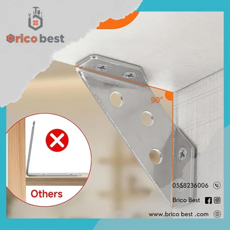 jeu 10 pcs supports d’angle et d’assemblage pour fixation meubles, étagère , armoire, table, chaise ...