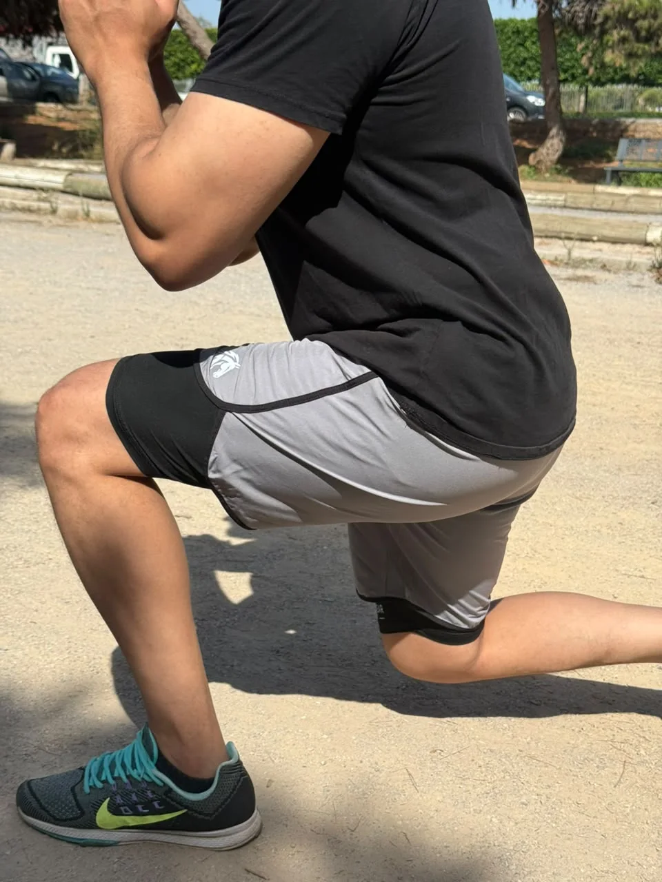 Short de sport Arion Gym Gris