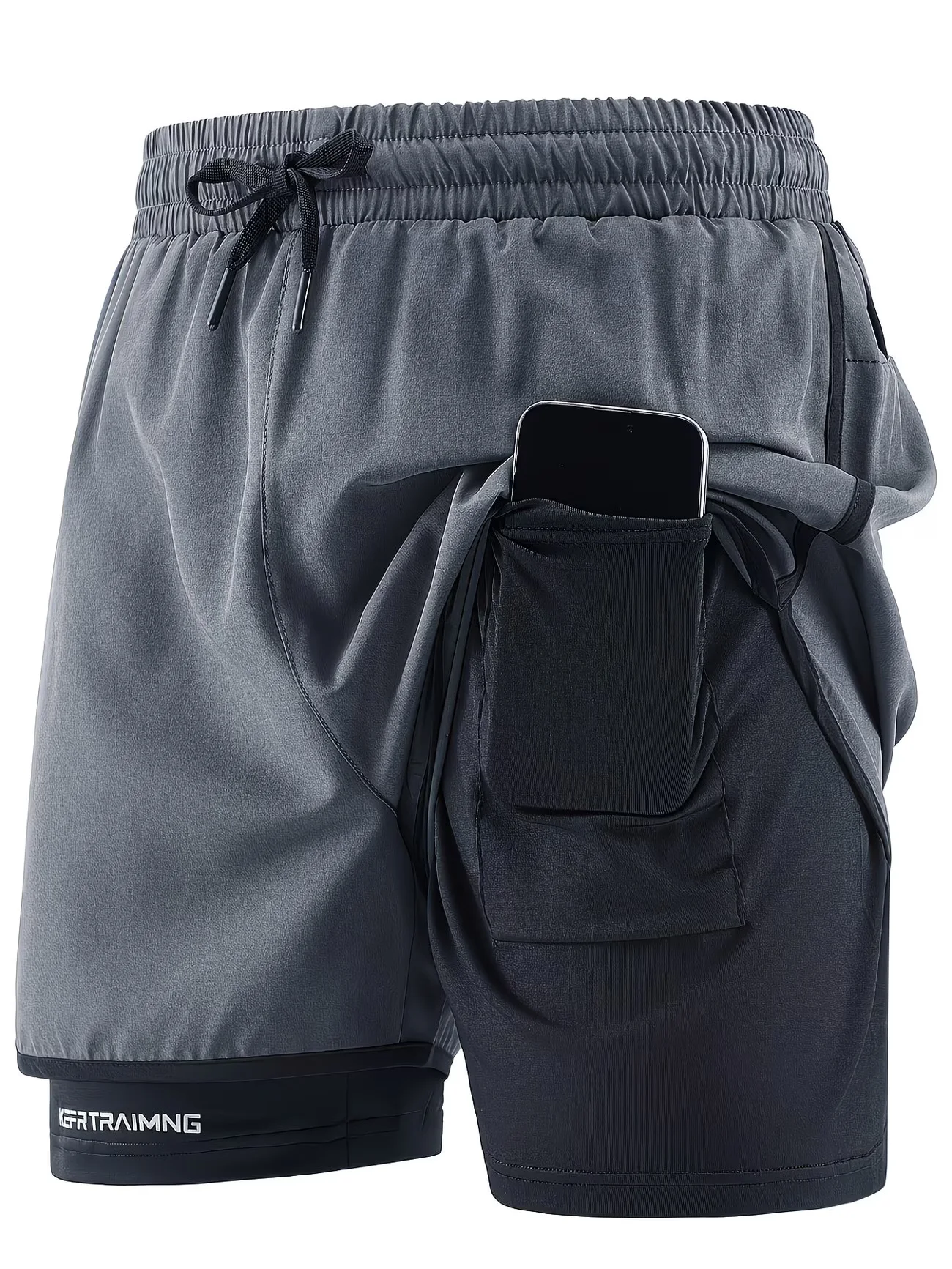 Short de sport Gris KEEPTRAINING