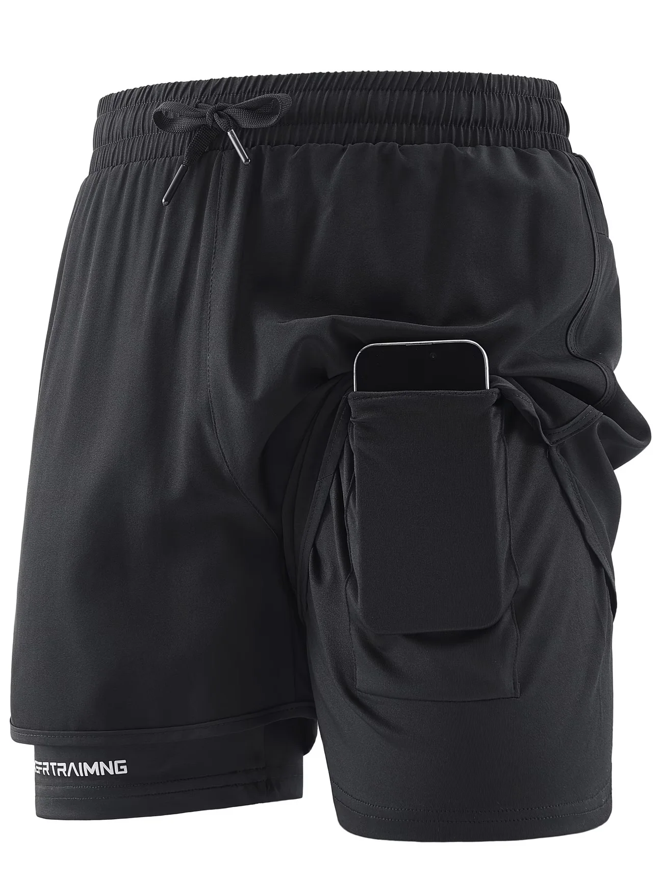 Short de sport Arion Gym Gris