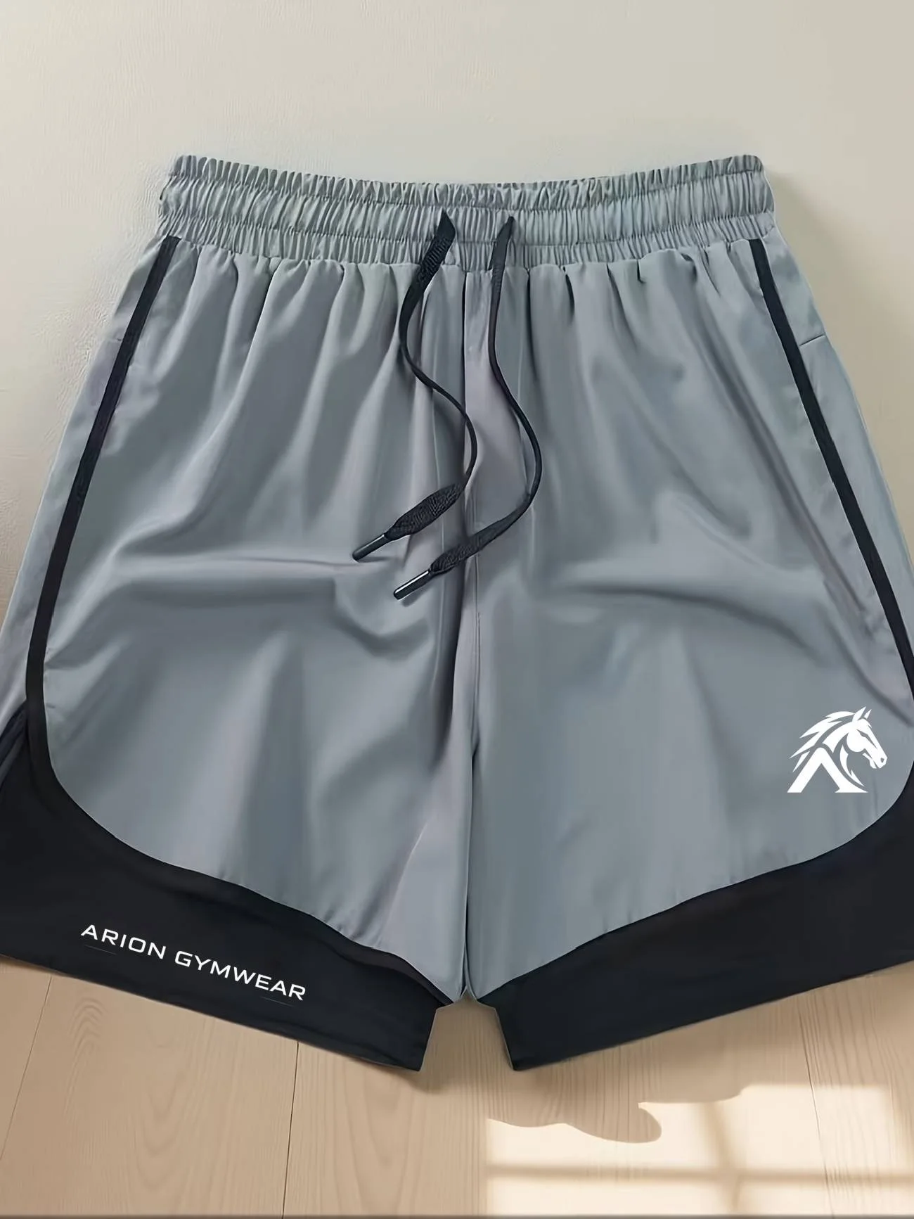 Short de sport Arion Gym Gris