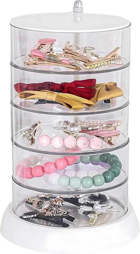 💎 BokSung منظم إكسسوارات شعر دوّار – ترتيب أنيق بلمسة عصرية!