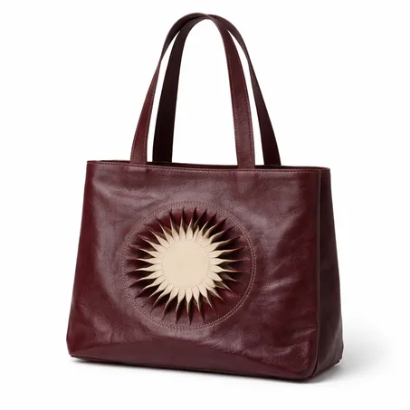 Borsa a Mano – Eleganza Artigianale in Vera Pelle Color Bordeaux
