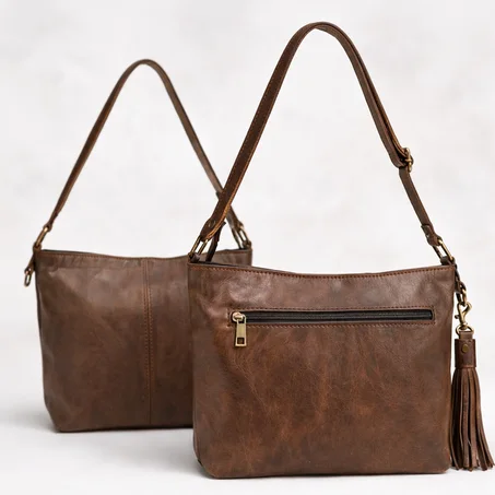 Borsa a mano in vera pelle