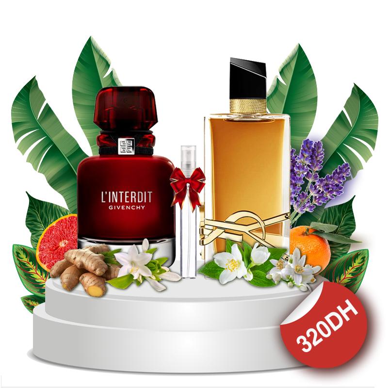 LIBRE INTENSE 10ML + L INTERDIT ROUGE 10 ML + GRT