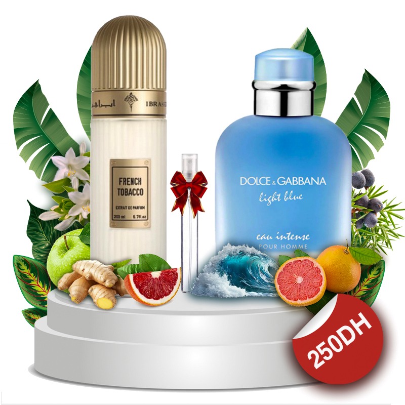 pack light blue intense + french tobacco +grt